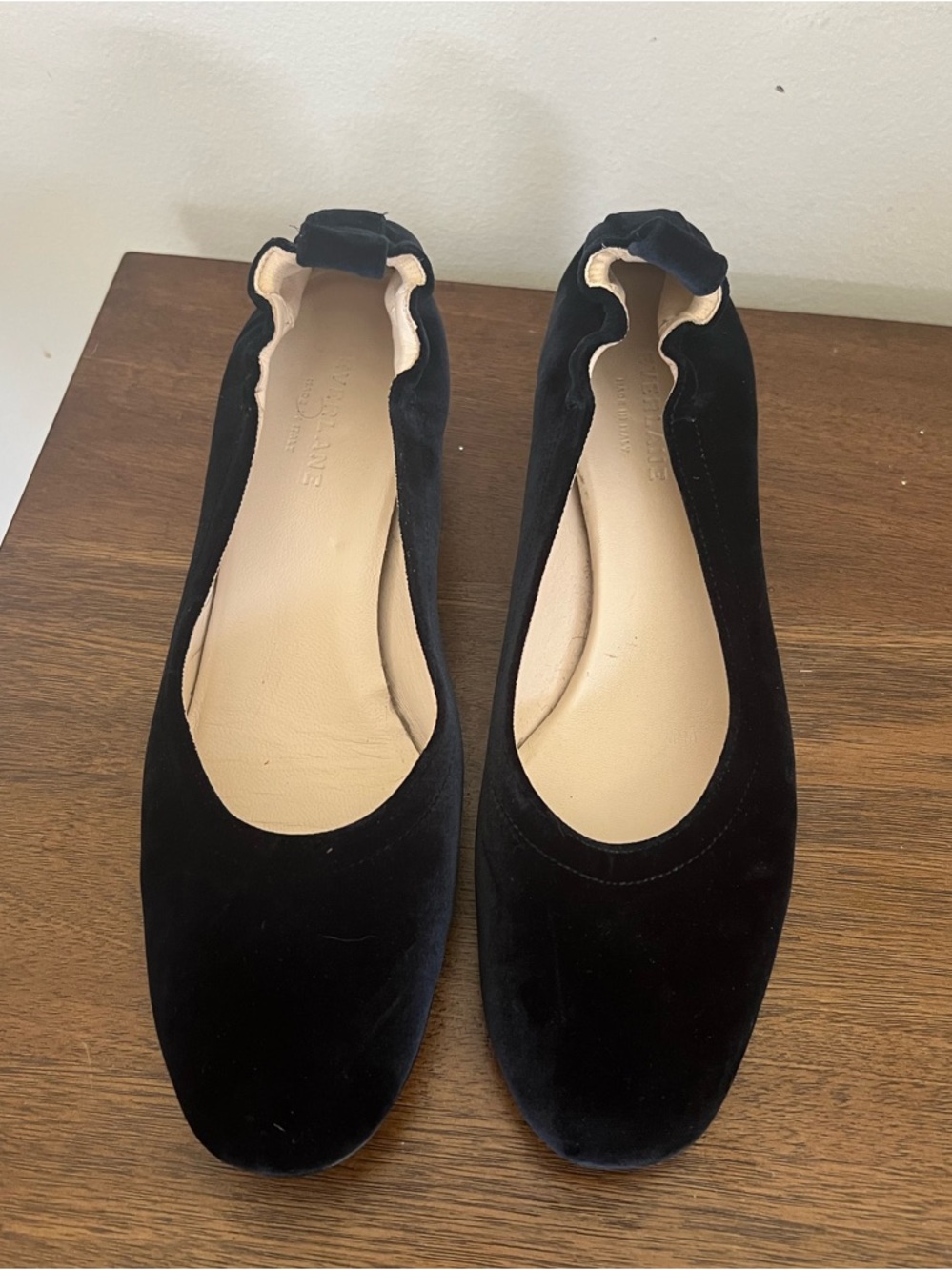 Everlane The Day Heel Shoes Black Suede Women's Made in Italy Size US 10